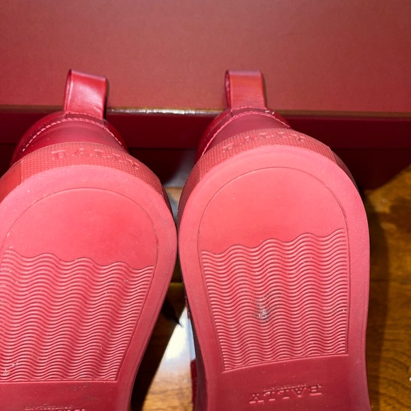 Bally Herndon /135 white striped high top sneakers in crimson red - Picture 8 of 10